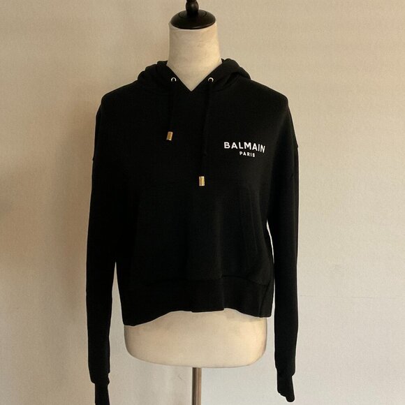 Flocked Balmain Paris hoodie - Picture 1 of 5